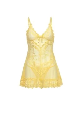 Plus Size Lacey Babydoll(Plus Size Lacey Babydoll) -Serpent Lane BananaYellowBabydoll 1