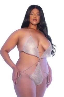 Crystal Teddy(Crystal Teddy) 7 Crystal Teddy(Crystal Teddy) -Serpent Lane MiamiCrystalMirroredTeddyw ChainTasselDetailPlusSize