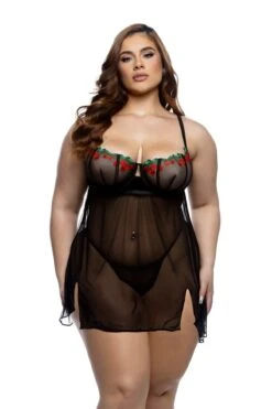 Cherry Babydoll(Cherry Babydoll) -Serpent Lane PlusSizeCherryDelightBabydollSet