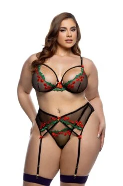 Plus Size Cherry Bra Set(Plus Size Cherry Bra Set)