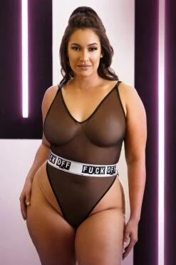 Fu** Off Bodysuit(Fu Off Bodysuit) -Serpent Lane PlusSizeFuckOffBodysuit
