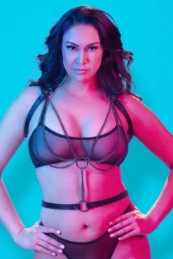 Black Harness(Black Harness) -Serpent Lane PlusSizeHarnessVeganLeather