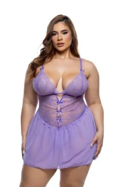 Plus Size Lilac Babydoll(Plus Size Lilac Babydoll)