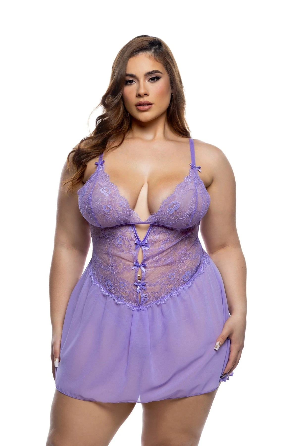 Plus Size Lilac Babydoll(Plus Size Lilac Babydoll) 1 Plus Size Lilac Babydoll(Plus Size Lilac Babydoll)