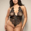 Plus Size Black Pearl Teddy(Plus Size Black Pearl Teddy)
