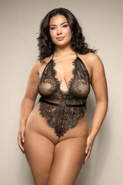 Plus Size Black Pearl Teddy(Plus Size Black Pearl Teddy)