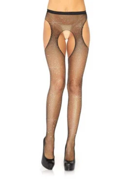 Rhinestone Suspender Pantyhose(Rhinestone Suspender Pantyhose)