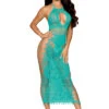 Turquoise Halter Gown(Turquoise Halter Gown)