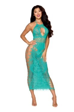 Turquoise Halter Gown(Turquoise Halter Gown)
