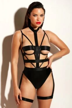 Lika Teddy(Lika Teddy) -Serpent Lane UnderwirePeekABooVinylTeddyw ChokerBlack