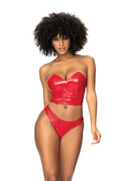 Sirena Babydoll(Sirena Babydoll) -Serpent Lane WetLookTwoInOneBabydollRedpleather