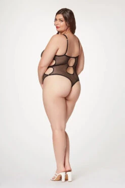 Elise Teddy(Elise Teddy) -Serpent Lane blackplussizestrappyfishnetteddy