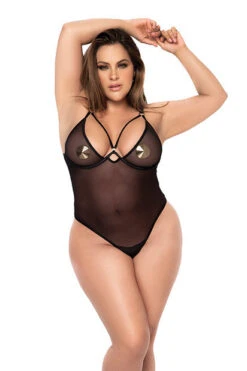 Plus Size Lita Bodysuit(Plus Size Lita Bodysuit) -Serpent Lane mapaleblacksheerplussizeteddy 71cd373c 3f87 4130 a223 8fb40d9d7a63