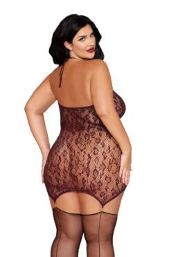 Cherry Bodystocking Dress(Cherry Bodystocking Dress) 7 Cherry Bodystocking Dress(Cherry Bodystocking Dress) -Serpent Lane plussizecherrylacebodystocking